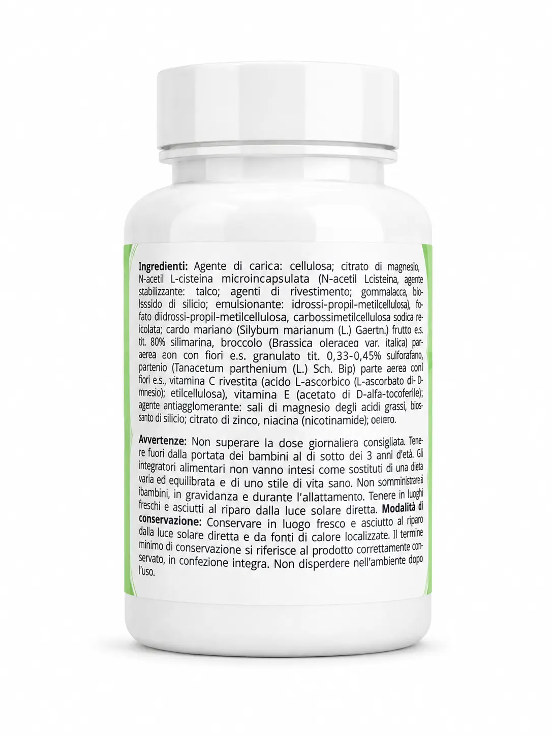 ReViv PLUS, lato sinistro con ingredienti e avvertenze